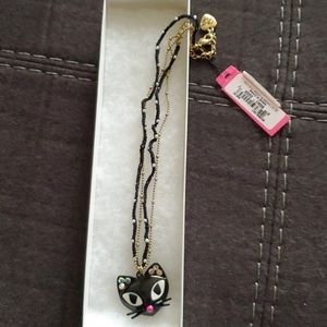 NWT BETSY JOHNSoN CAT NECKLACE